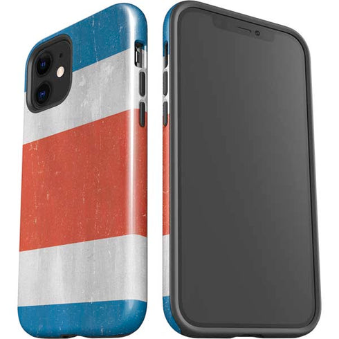 Costa Rican Flag Distressed iPhone 12 Impact Case
